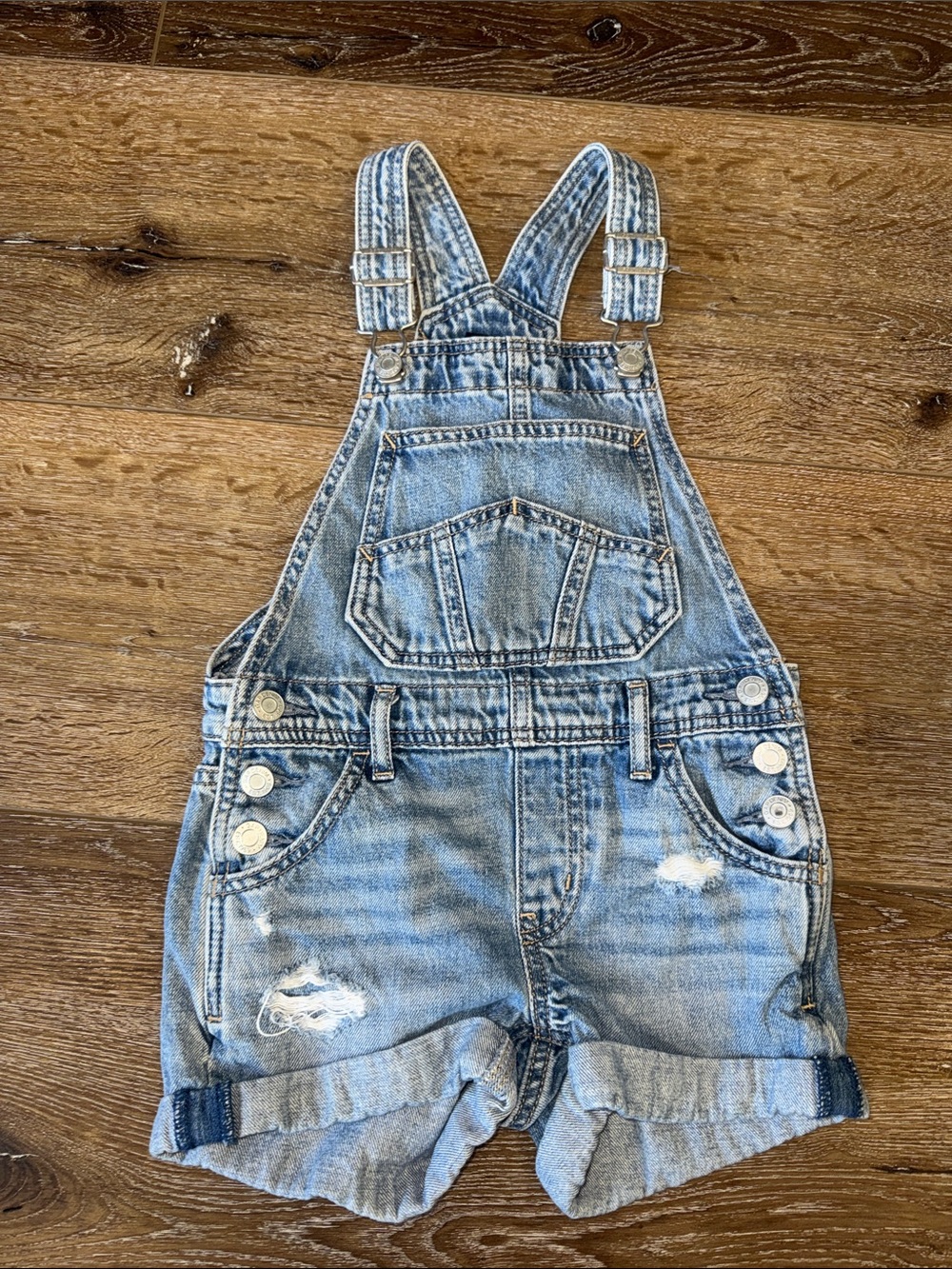 Gap Kids Light Blue Denim Shortalls - XS